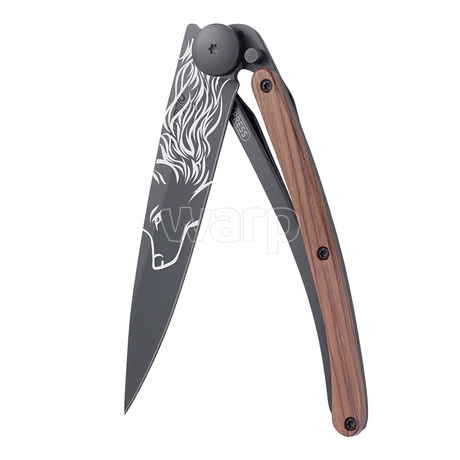 Deejo 1GB100 Black tattoo 37g, rosewood, wolf 1