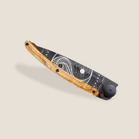 Deejo 1GB149 Tattoo Black 37g, olive wood, Yin & Yang - 5